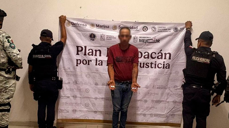 Detienen a un sujeto en posesión de estupefacientes en Zamora, Michoacán 
