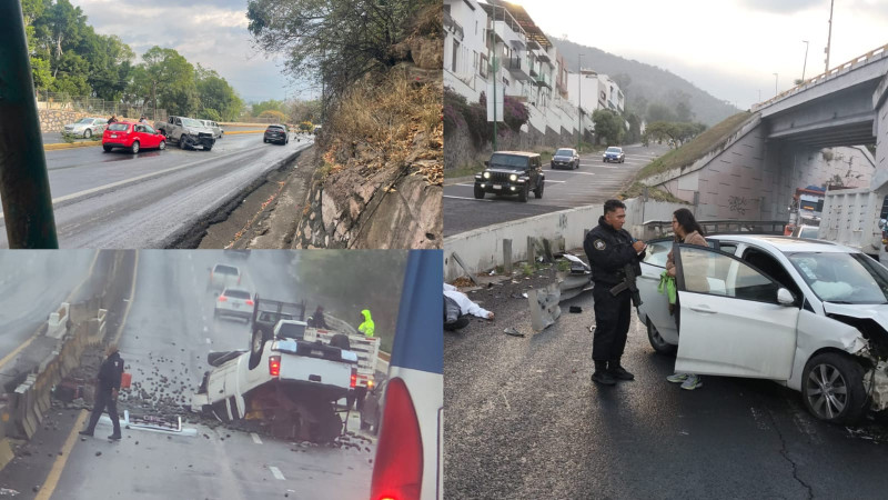 Tras la lluvia, tres accidentes en Morelia y zona conurbada; hay heridos 