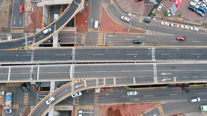 Inversión histórica; 15 distribuidores viales transforman la movilidad en Michoacán 
