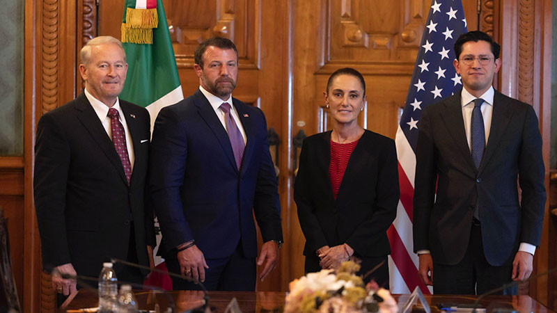 Recibe Claudia Sheinbaum al secretario del Departamento de Seguridad Interior de EU; acuerdan seguir colaborando en conjunto  