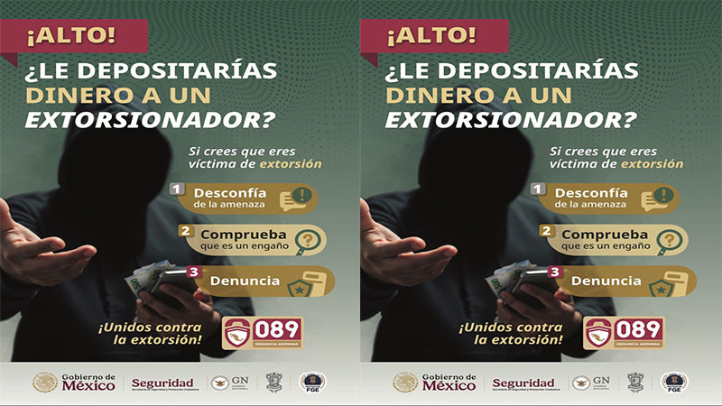 Lanza alerta la FGE Michoacán a prevenir extorsiones mediante mensajes falsos sobre premios y concursos 