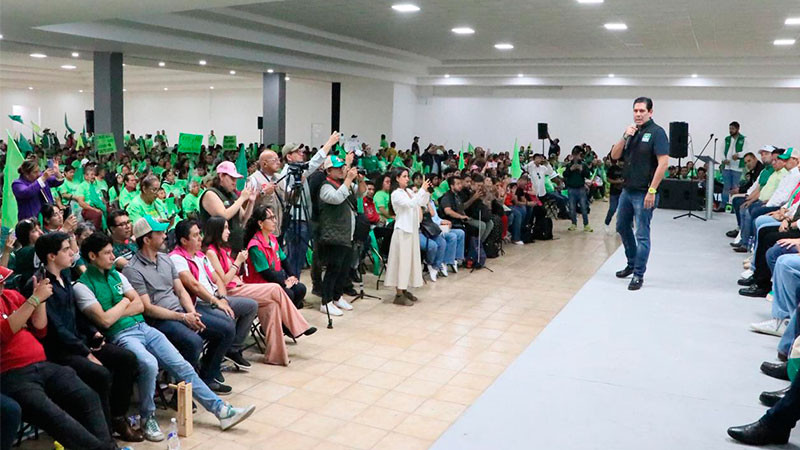 Con vocación de servicio, continúa fortaleciéndose el PVEM; “somos la segunda fuerza política en Michoacán”: Ernesto Núñez 