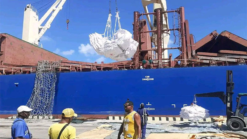Llega a Cuba el primer cargamento de arroz donado por China  