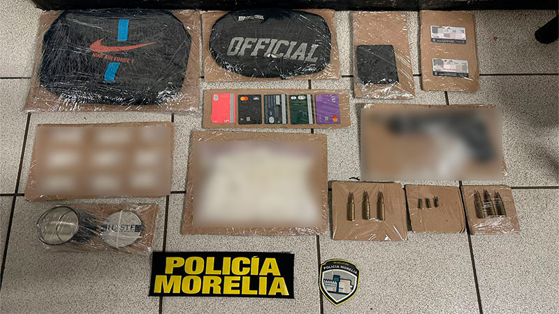 Detiene la Policía Morelia a sujeto con sustancias ilícitas en el Mercado de Abastos 