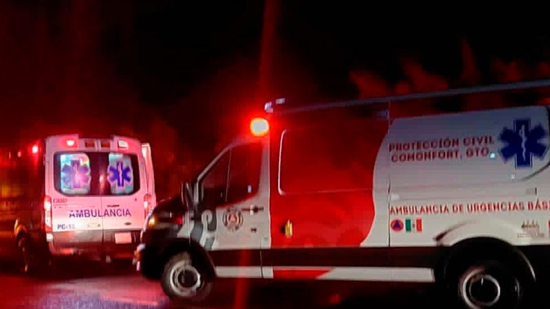 Accidente vehicular deja dos personas sin vida y 5 heridos, la Celaya-Comonfort