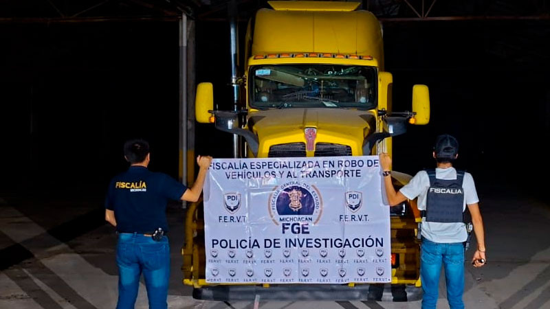 Recuperan tráiler con cuatro toneladas de aguacate, robado con violencia en Zinapécuaro, Michoacán  