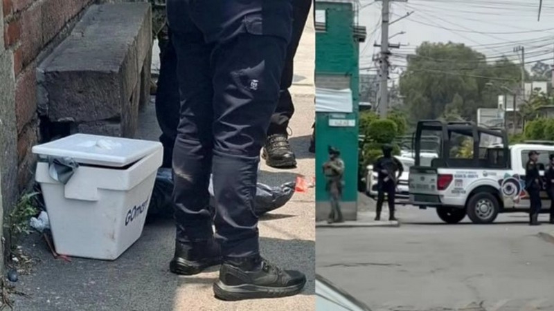 Macabro hallazgo en Ecatepec: abandonan restos humanos dentro de una hielera en plena calle 
