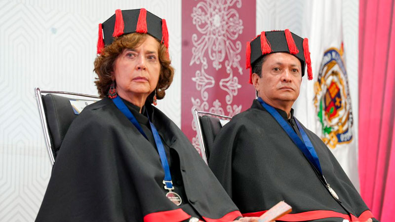 Rosaura Ruiz y Jesús Campos reciben el grado de doctorado Honoris Causa por parte de la UMSNH: "la guardiana de la razón científica de México y "el nicolaita que descifra la vida": destaca Yarabí Ávila 