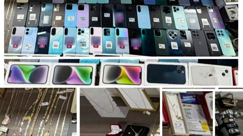 Caen 4 personas por robo de joyería y celulares en tienda departamental en la CDMX 