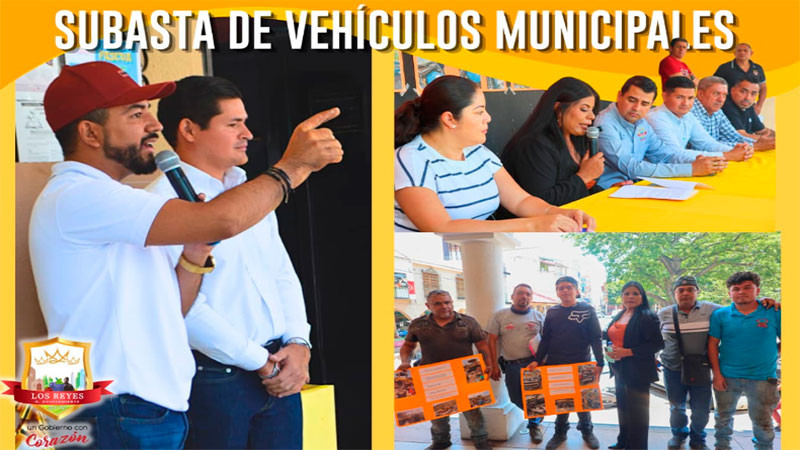 Ayuntamiento de Los Reyes concluye con éxito subasta pública de vehículos; avanza el orden y la transparencia impulsados por el presidente municipal 