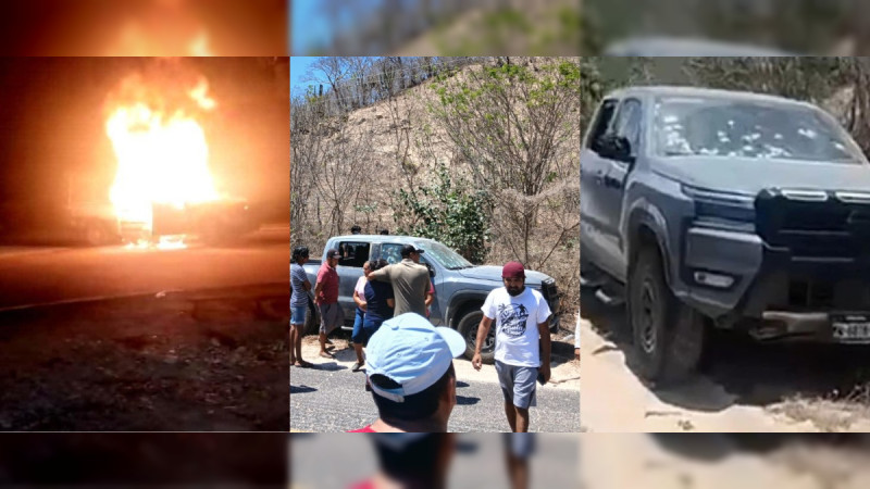 Pómaro estalla contra Alcalde de Aquila tras asesinato de profesores y autoridades comunales; lo responsabilizan y queman autos en la carretera federal 200 entre Michoacán y Colima 