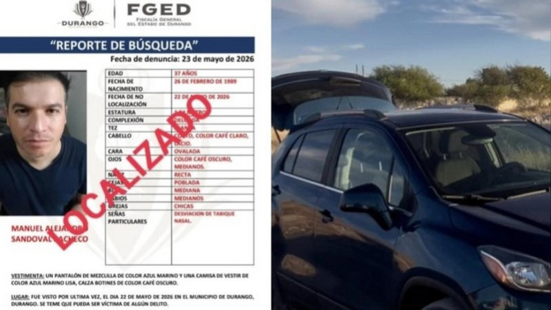 No estaba perdido, andaba con la amante: caso de maestro "desaparecido" en Durango da giro inesperado; esposa lo "quema" 