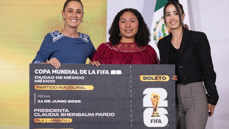 Sheinbaum felicita a jóvenes ganadoras que representarán a México en inauguración del Mundial 2026 