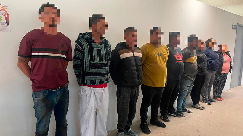 En Uruapan, Michoacán detienen a 9 presuntos implicados en homicidio 
