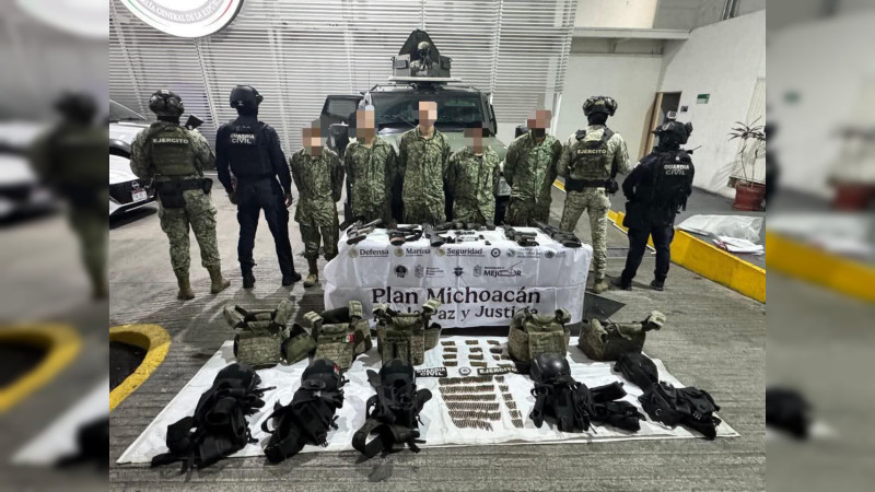 Caen cinco miembros de célula armada tras la jornada de quemas y balaceras que paralizó Zitácuaro, Michoacán 