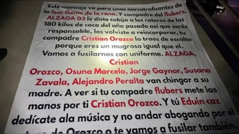 Manta criminal sorprende en Tijuana; amenazan a Eduin Caz, vocalista de Grupo Firme y mandos policiales