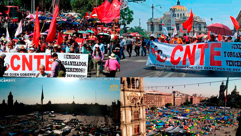 Bloqueos de la CNTE impiden reunión de Sheinbaum con vicepresidente del Gobierno español 