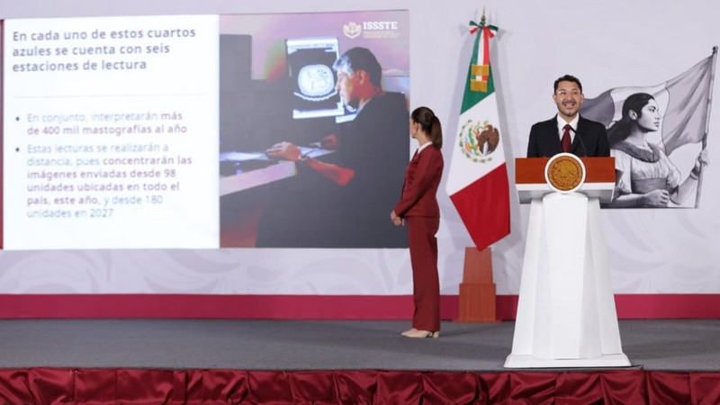 ISSSTE pone en marcha cuatro salas de interpretación de mastografías con Inteligencia Artificial: Martí Batres 