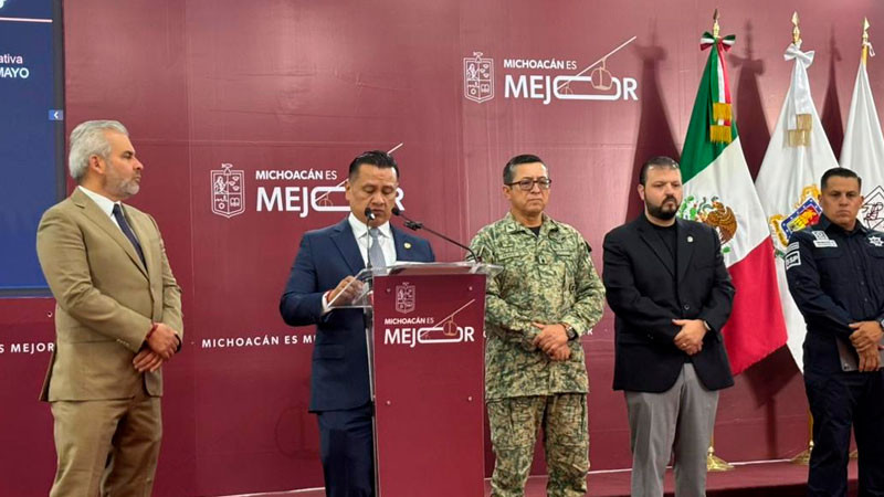 Michoacán cerró mayo con 65 homicidios y 363 detenidos, expone Torres Piña 