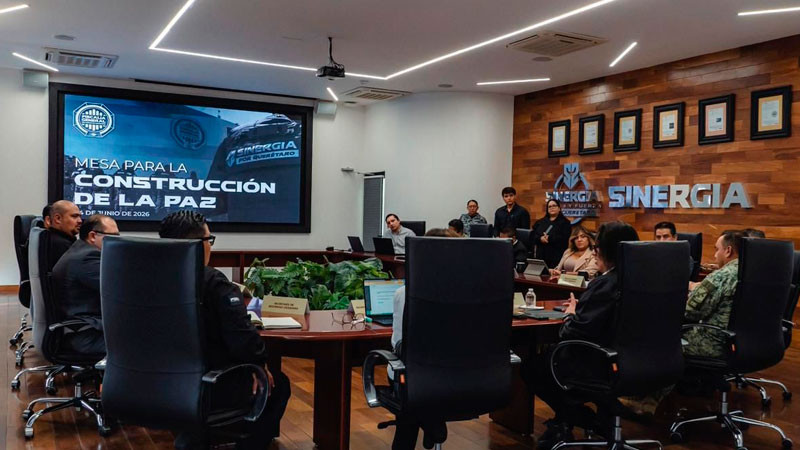 Sinergia fortalece coordinación institucional durante Mesa para la Construcción de la Paz y la Seguridad 