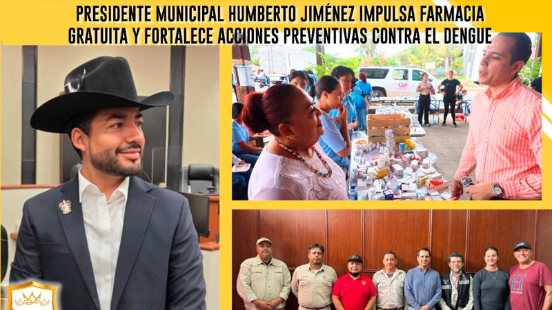 Humberto Jiménez impulsa farmacia gratuita y fortalece acciones preventivas contra el dengue en Los Reyes 