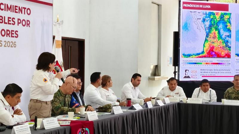 Instalan en Oaxaca el primer Puesto de Comando por temporada de lluvias y ciclones 2026 