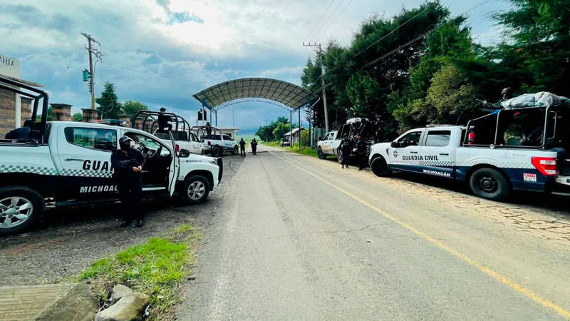 Despliegan operativo interinstitucional en la Meseta Purépecha para frenar conductas delictivas 