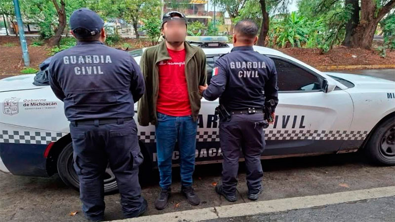 Aprehenden a sujeto en posesión de un arma en la colonia Felicitas del Río de Morelia, Michoacán  
