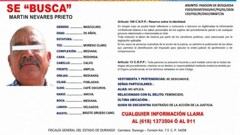 Ultimó a su cuñada en Durango por una disputa familiar; el feminicidio de Laura Olivia "N" 