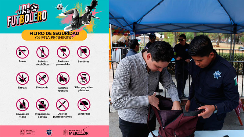 Estos son los objetos que no podrás ingresar al Jalo Futbolero 
