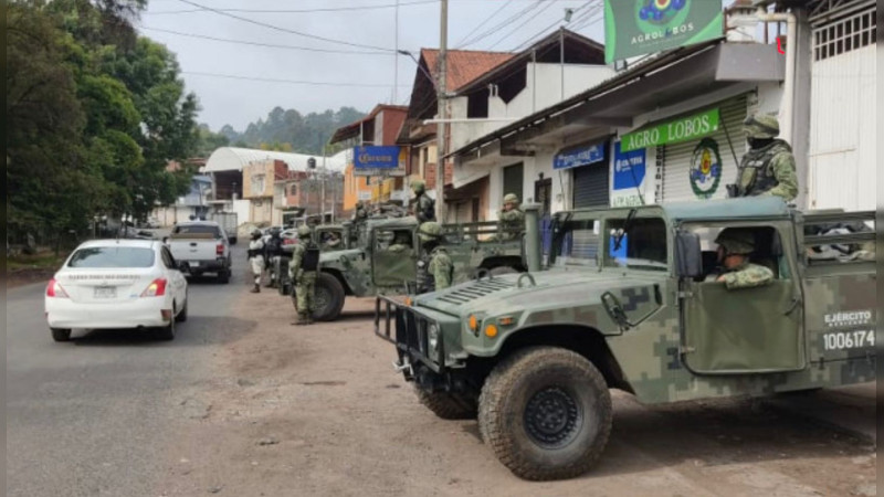 Reportan fuerte movilización militar en la carretera San Juan Nuevo – Tancítaro, Michoacán; trasciende balacera y detención de miembros de célula armada  