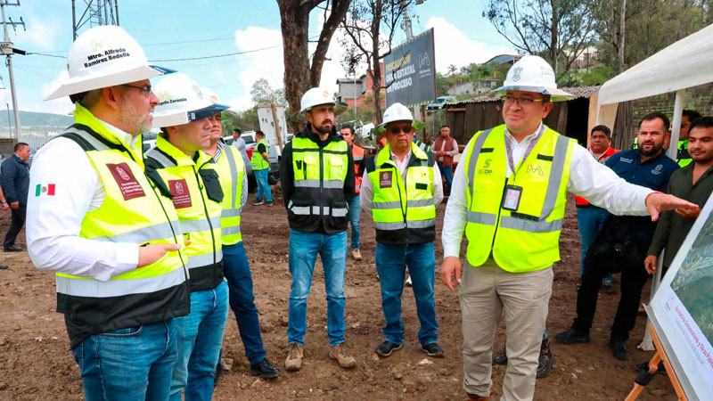 Con colocación de trabes, avanza recta final del segmento 5 del Segundo Anillo Periférico de Morelia 