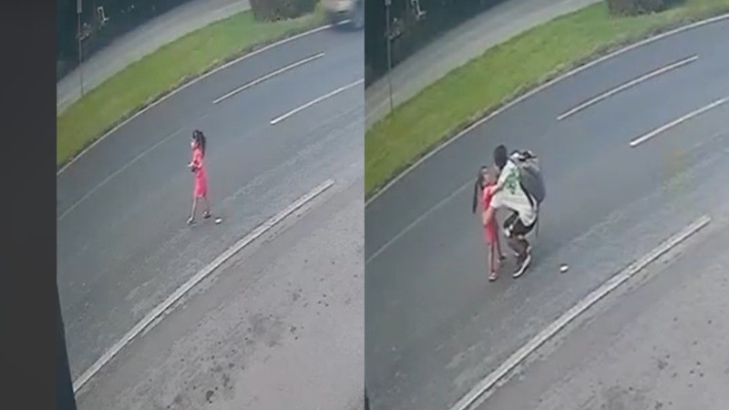 Joven rescata a menor de ser atropellada en carretera de Santiago, Nuevo León; padres irresponsables no se percataron 