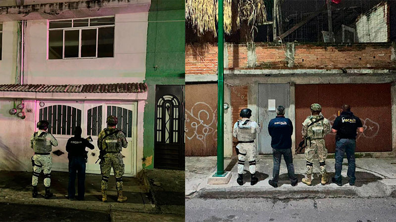 Tras cateos en Morelia, Michoacán, aseguran más de mil 400 dosis de sustancias ilícitas y detienen a tres personas 
