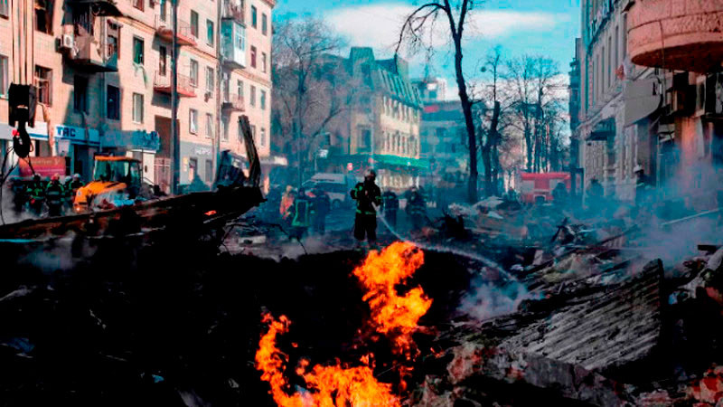 Ofensiva rusa a gran escala deja al menos 4 muertos y más de 20 heridos en Kiev 