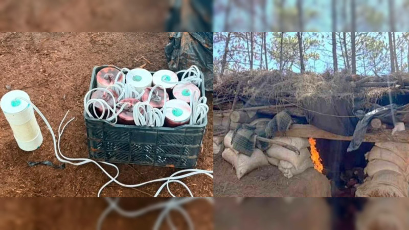 Ejército ubica y destruye tres campamentos clandestinos en la sierra de Aquila, Michoacán  