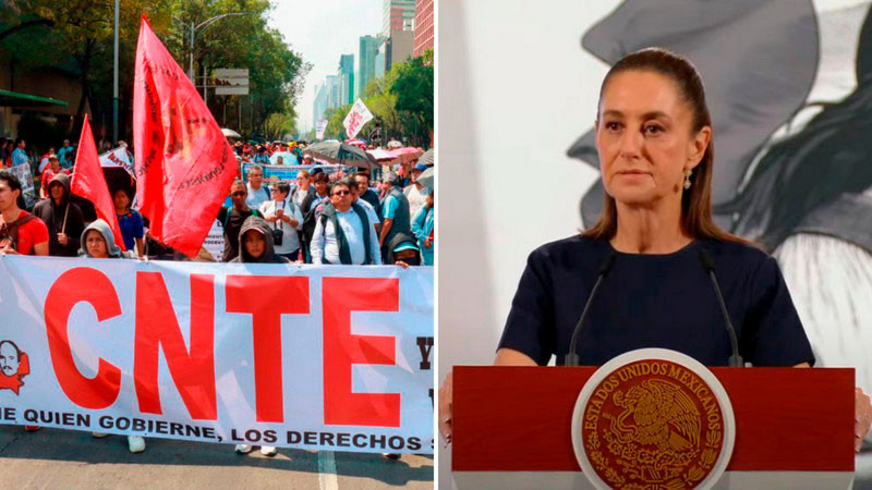 Sheinbaum vuelve a descartar reunión con CNTE; asegura que SEP y Segob atenderán al magisterio 