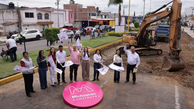 Impulsa Bedolla desarrollo y movilidad en Maravatío con rehabilitación del bulevar Leona Vicario 