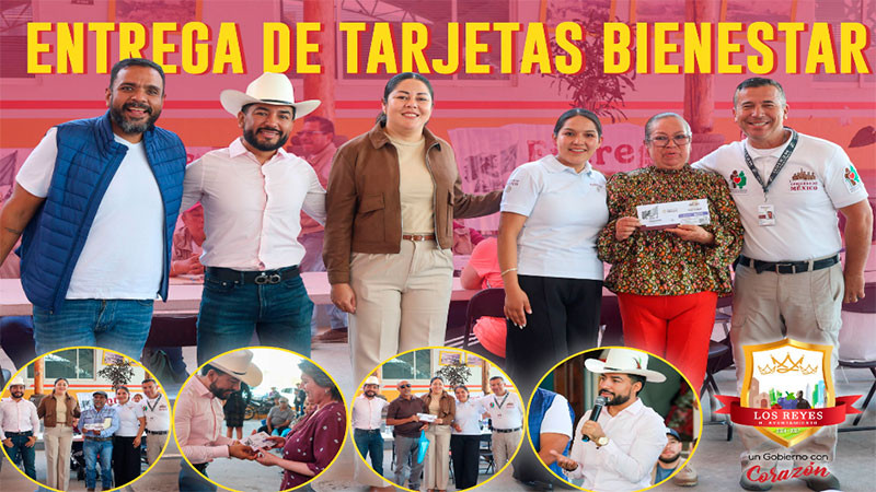 Humberto Jiménez asiste a la entrega de Tarjetas del Bienestar en beneficio de las familias reyenses 