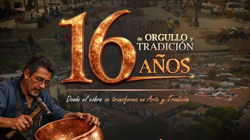 Dayana Pérez celebra el 16 aniversario de Santa Clara del Cobre como Pueblo Mágico 