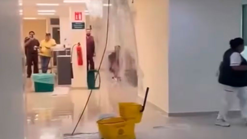 Lluvias inundan hospital recientemente inaugurado por Sheinbaum en Sonora 