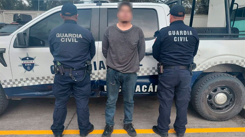 Aprehenden en Morelia, Michoacán a sujeto armado y con sustancias ilícitas en la colonia Los Ejidos   