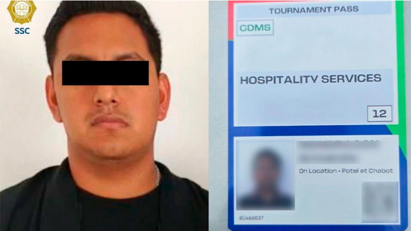 Detienen a hombre por presuntamente ofrecer en renta acreditación oficial para el torneo internacional de fútbol en CDMX 