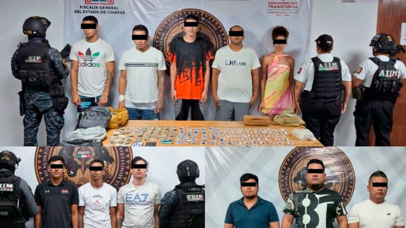 Desintegran banda de extorsionadores "gota a gota" en Chiapas; hay 11 detenidos, la mayoría extranjeros 