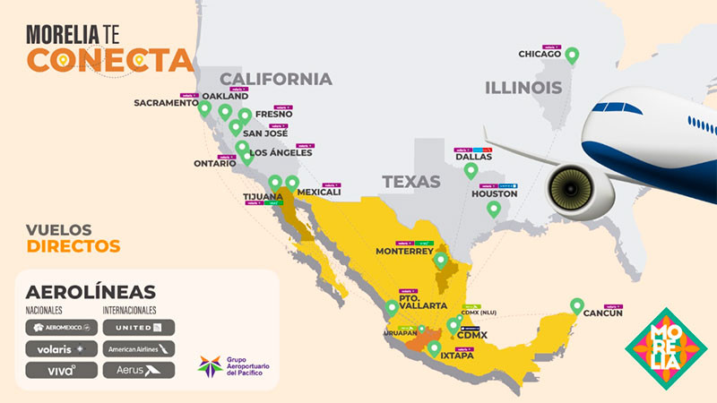  Con rutas aéreas, Gobierno de Morelia refuerza la estrategia de promoción turística 