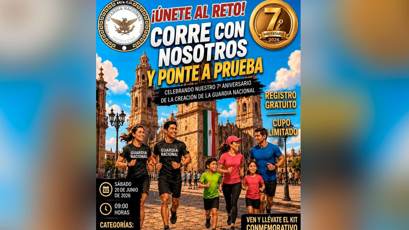 Gobierno Municipal de Zitácuaro se suma a la celebración del 7.º Aniversario de la Guardia Nacional 