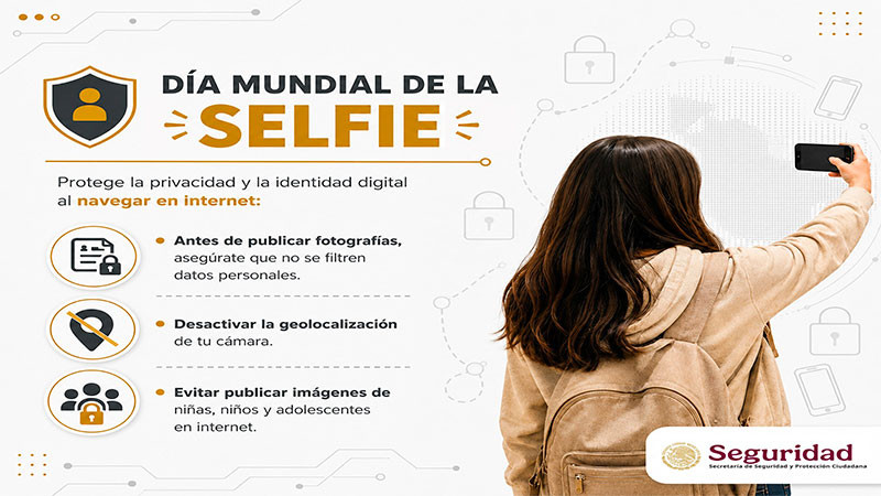 SSPC exhorta a compartir selfies de forma segura y responsable  