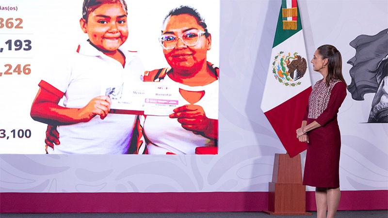 Con Becas para el Bienestar se han beneficiado a casi 13 millones de estudiantes en México, informó Sheinbaum  