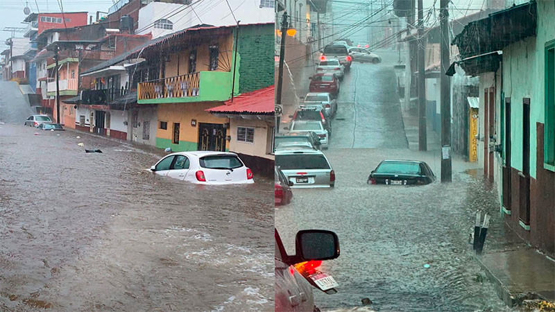 Tormenta provoca severas afectaciones e inundaciones en Uruapan, Michoacán 
