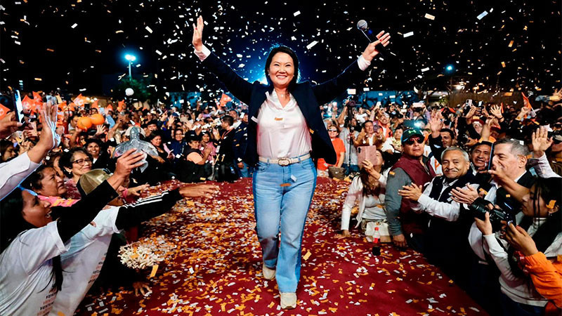 Keiko Fujimori consolida ventaja en la contienda presidencial en Perú 